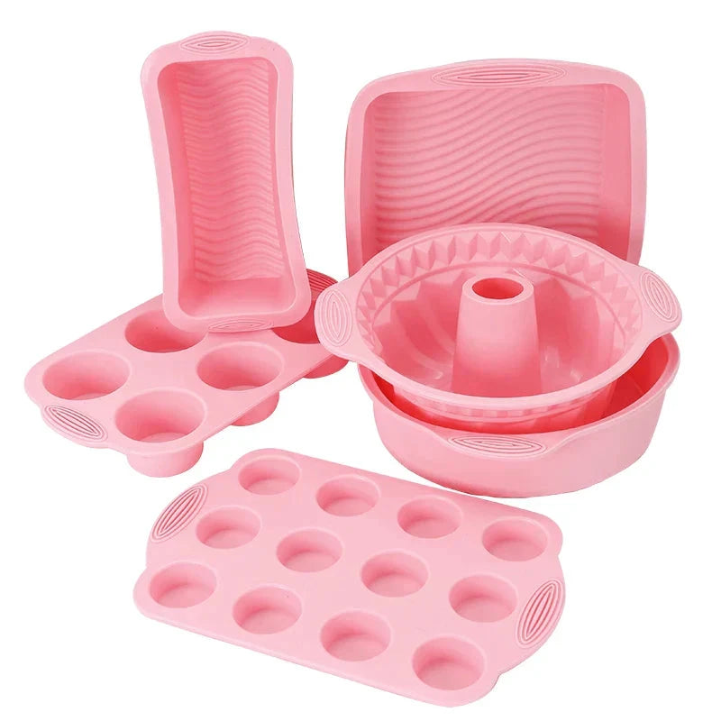 Nonstick Silicone Bakeware Cake Muffin Bread Baking Molds Accessories by Bowlift