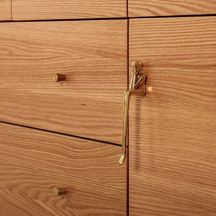 Nordic Brass Cabinet Handle Luxury Modern Wardrobe and Drawer Pull by Bowlift