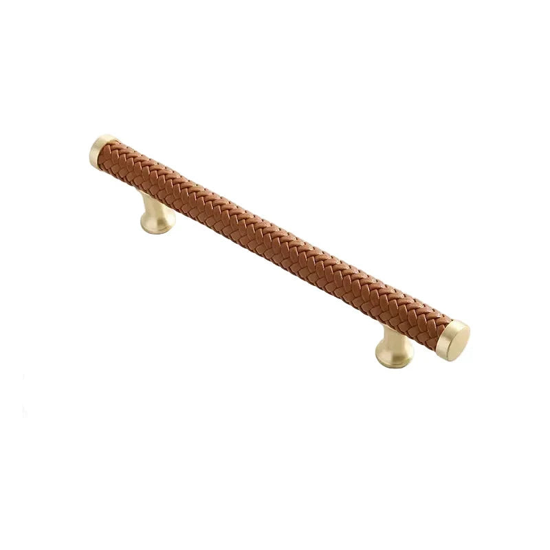 Nordic Leather Cabinet Handles Drawer Pulls for Wardrobe and Furniture by Bowlift