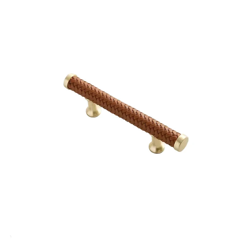 Nordic Leather Cabinet Handles Drawer Pulls for Wardrobe and Furniture by Bowlift
