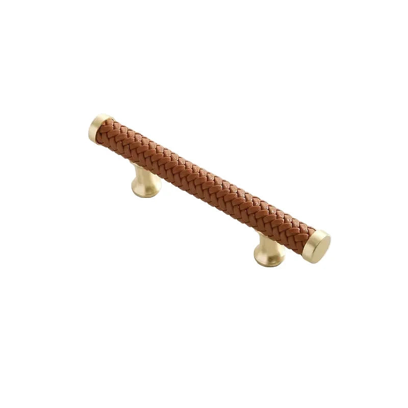 Nordic Leather Cabinet Handles Drawer Pulls for Wardrobe and Furniture by Bowlift