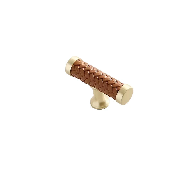 Nordic Leather Cabinet Handles Drawer Pulls for Wardrobe and Furniture by Bowlift