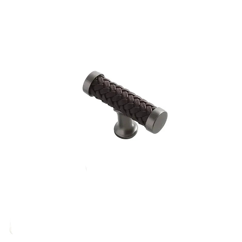 Nordic Leather Cabinet Handles Drawer Pulls for Wardrobe and Furniture by Bowlift