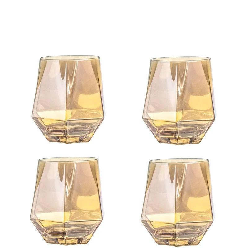 Nordic Prismatic Water Pots Glass Carafe Wooden Lid Decanter Glass by Bowlift