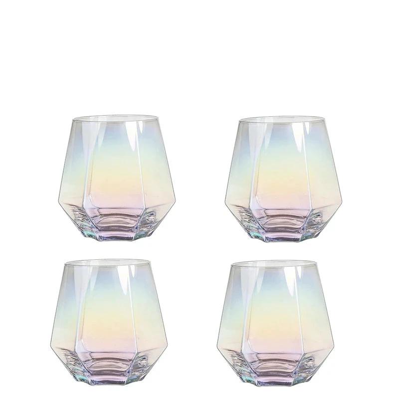 Nordic Prismatic Water Pots Glass Carafe Wooden Lid Decanter Glass by Bowlift