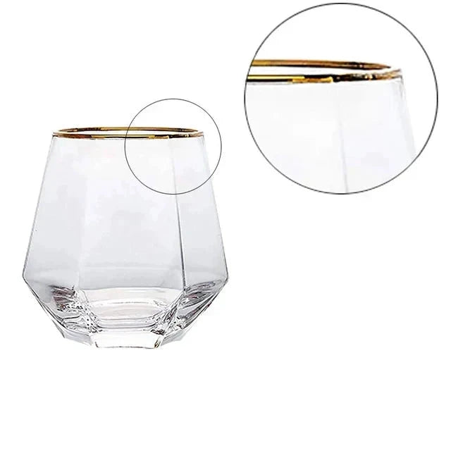 Nordic Prismatic Water Pots Glass Carafe Wooden Lid Decanter Glass by Bowlift