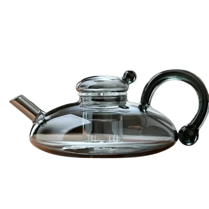 Nordic Style Heat Resistant Glass Tea Kettle with Infuser Teapot Set by Bowlift