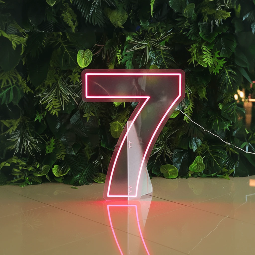 0 to 9 Number LED Neon Sign Wall Letters Light Party Decoration by Neonchics