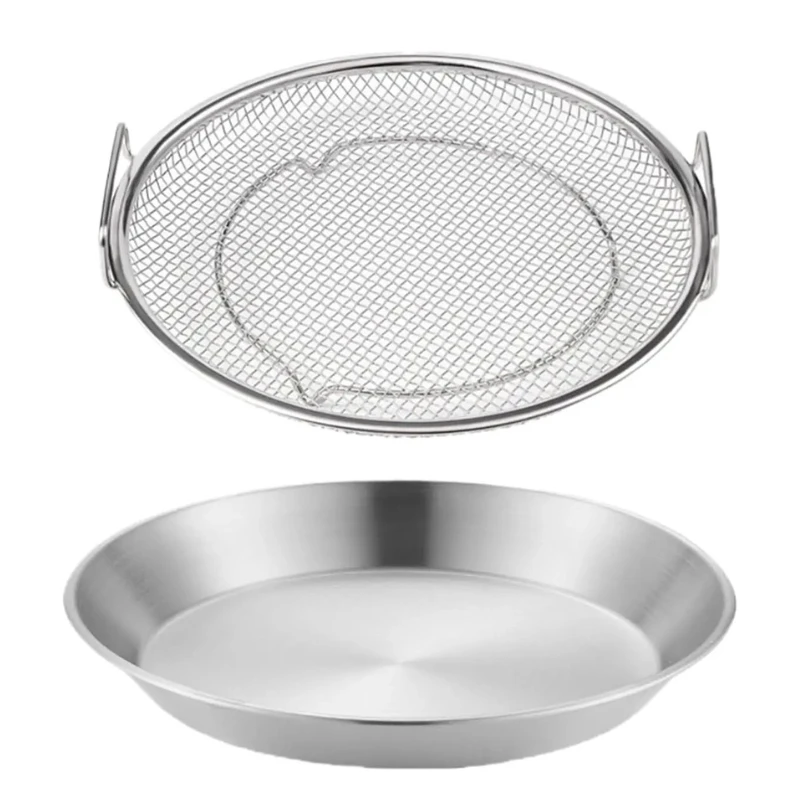 Oil Filter Tray Stainless Steel Air Fryer Mesh Pan Draining Basket by Bowlift