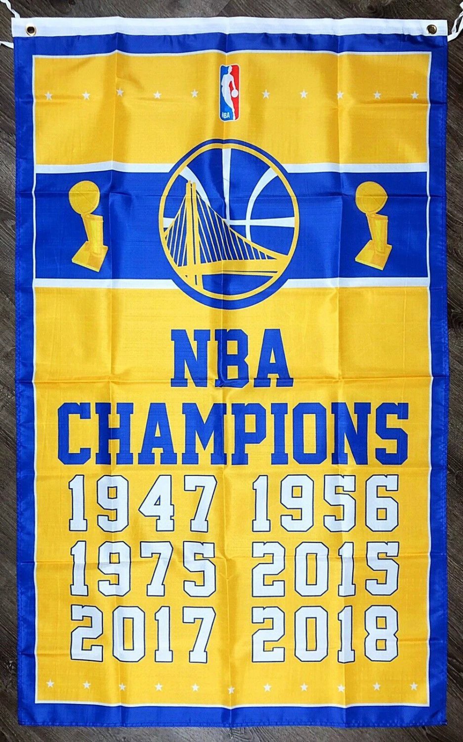 olden State Warriors Championship Flag 3x5 ft Vertical Banner Man-Cave New by flagsjustdoit