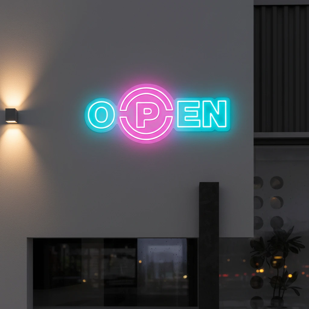 Acrylic Led Open Neon Sign Shop Decor Sign by Neonchics