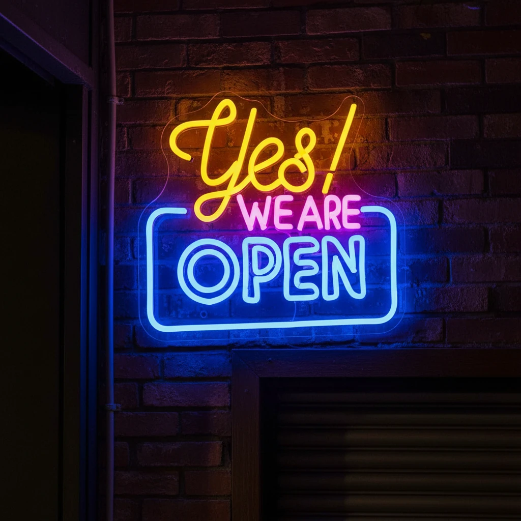 Yes Open Neon Sign Shop&Bar Open Led Sign by Neonchics