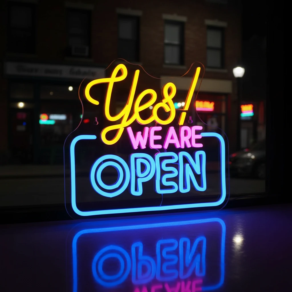 Yes Open Neon Sign Shop&Bar Open Led Sign by Neonchics