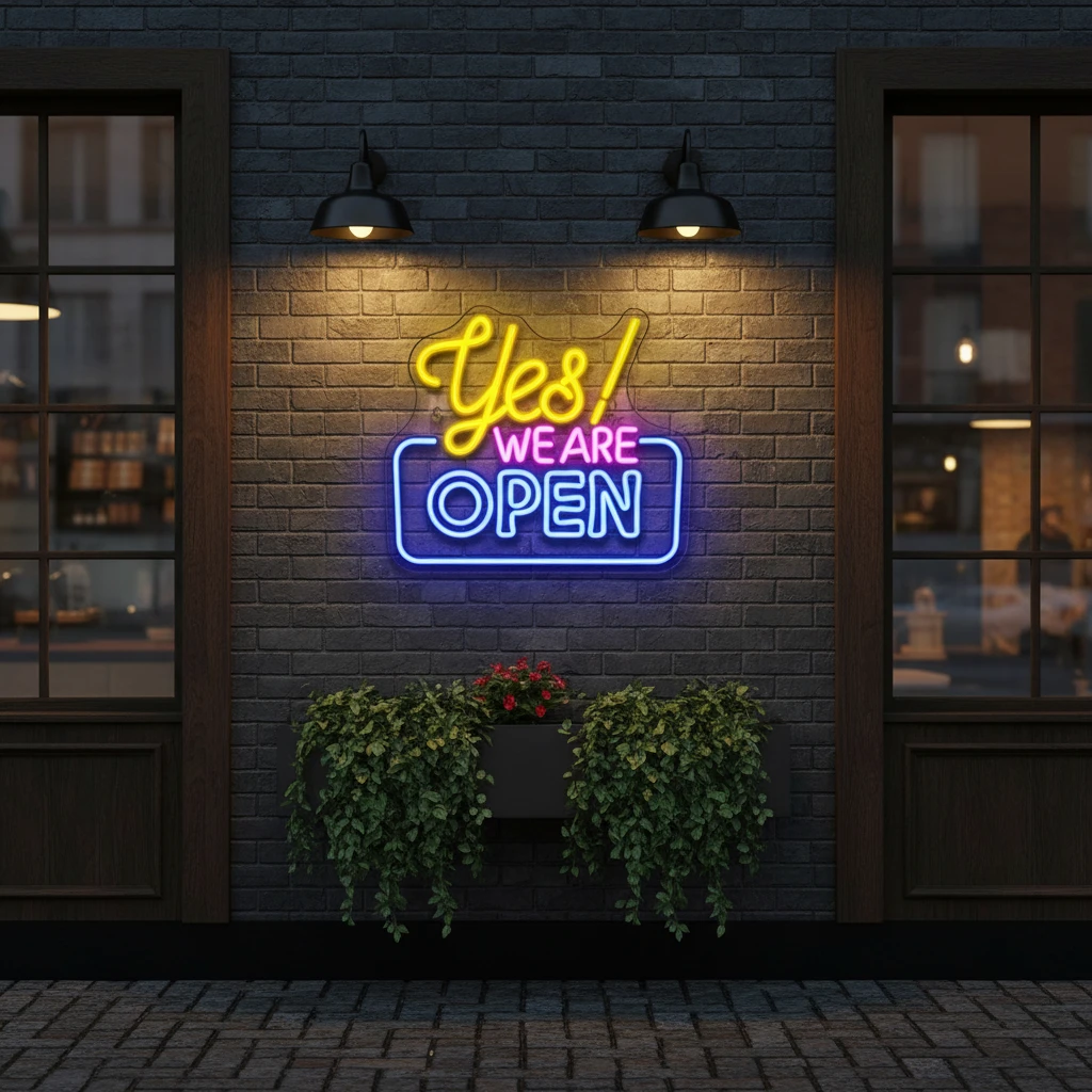 Yes Open Neon Sign Shop&Bar Open Led Sign by Neonchics
