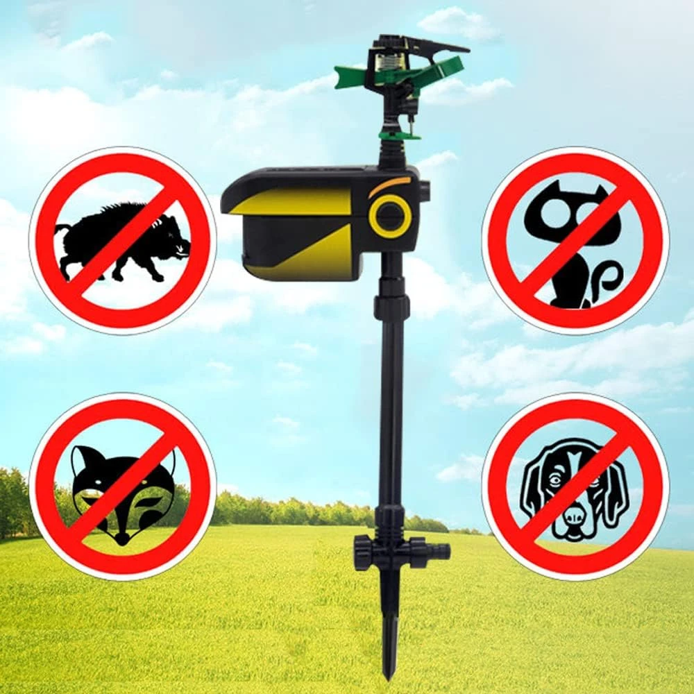 Automatic Motion-Activated Animal Repellent Garden Sprinkler - Animal Sensor Outdoor Lawn Yard Water Sprinkler by BowLift