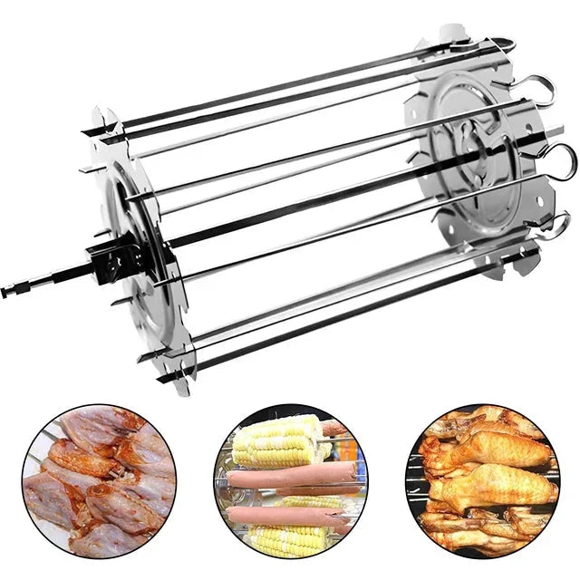 Oven Grill Cage Stainless Steel Meat Skewer Cage Heat-Resistant Skewer by Bowlift