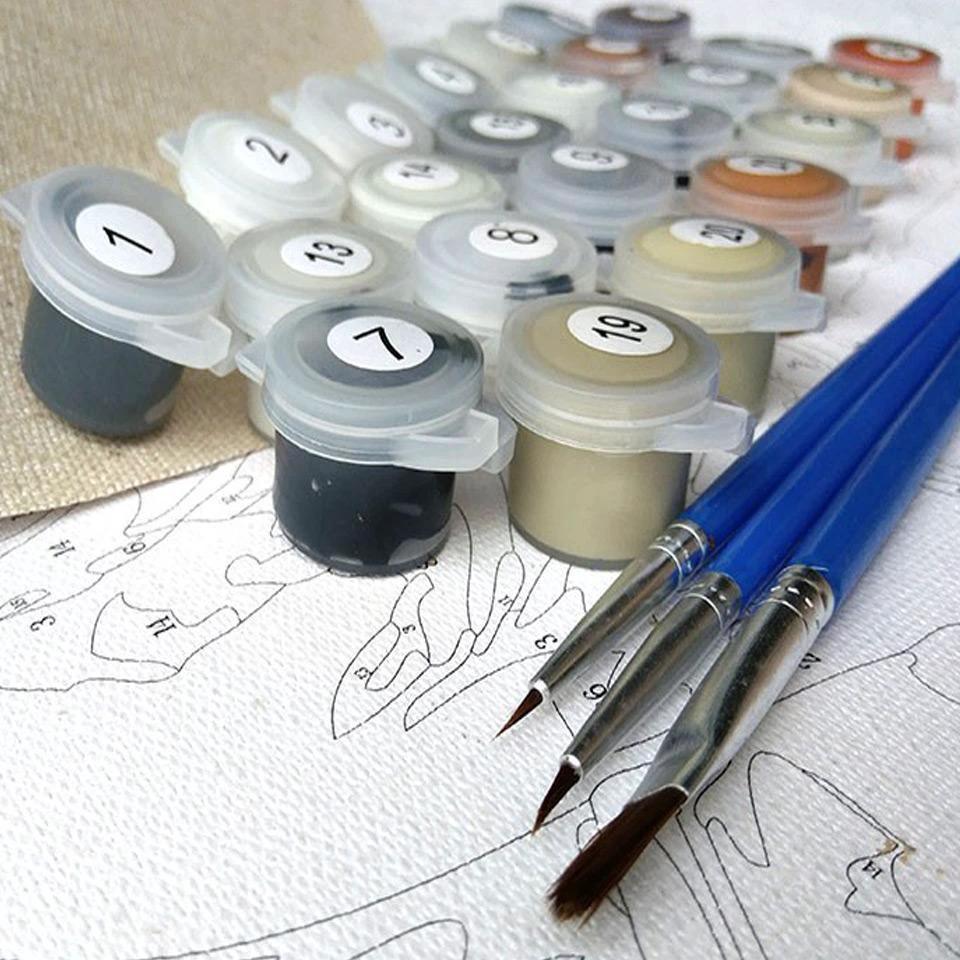Glowing Owl Family - Van-Go Paint-By-Number Kit by Bowlift
