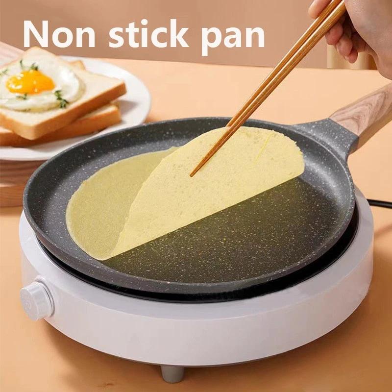 Pan Crepe Pancake Pan Nonstick Frying Pot with Wooden Handle Saucepan by Bowlift