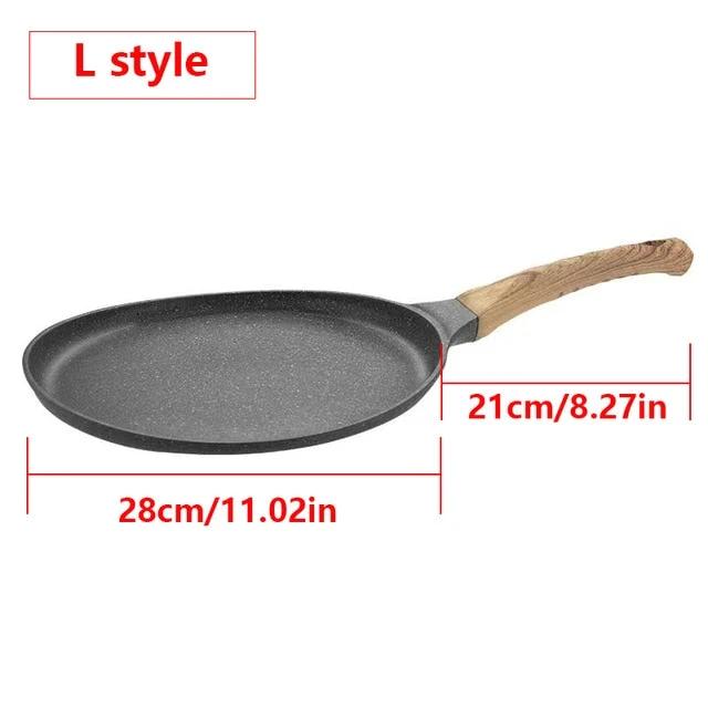 Pan Crepe Pancake Pan Nonstick Frying Pot with Wooden Handle Saucepan by Bowlift