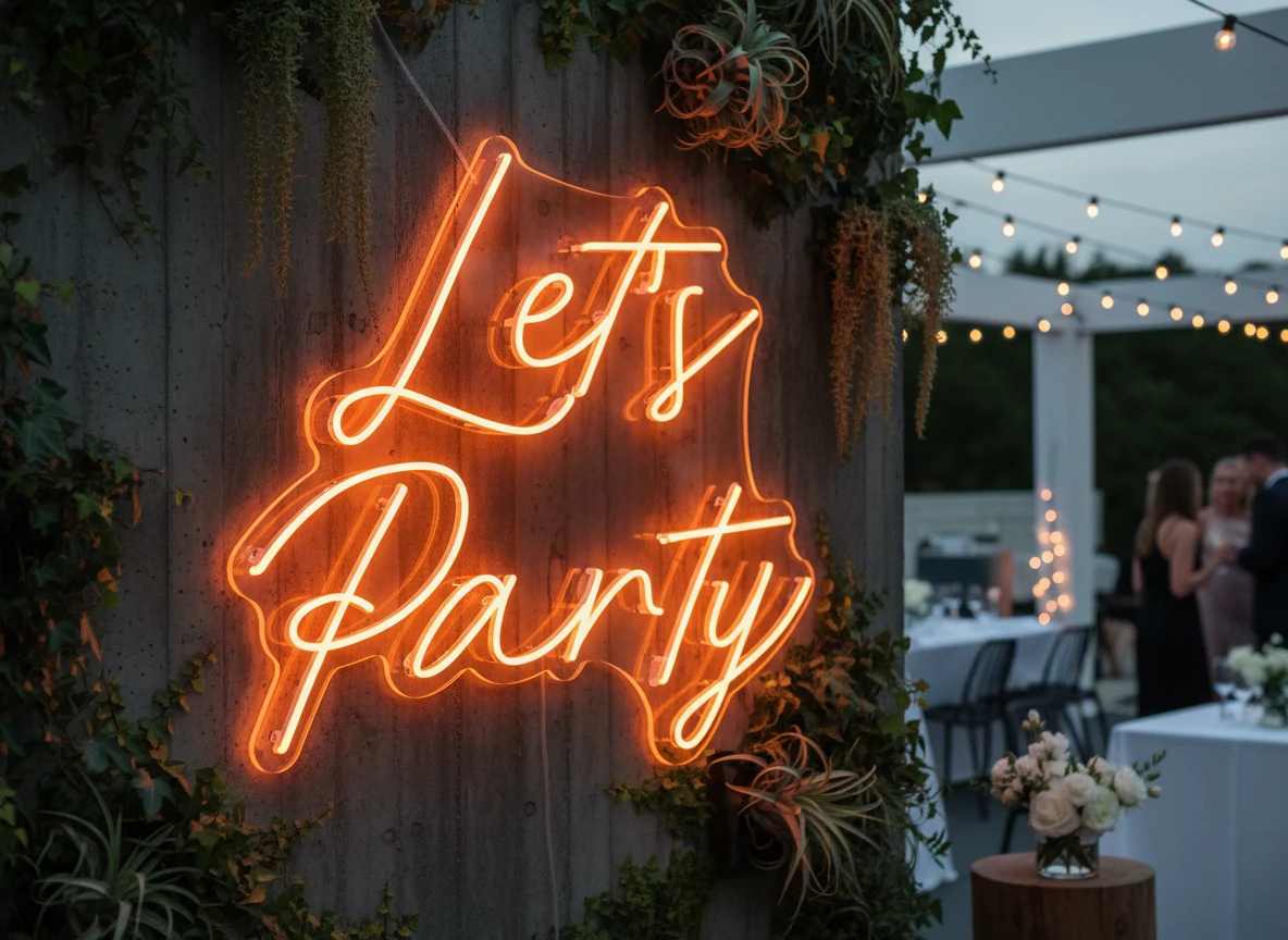 Let's Party Neon Sign Design Party Neon Sign by Neonchics