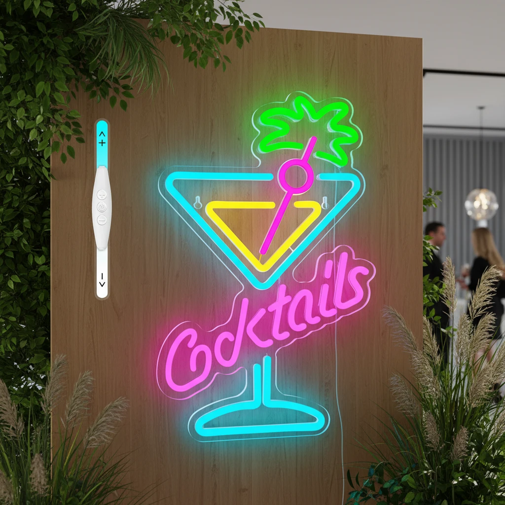 Cocktail Neon Sign for Party&Bar Decor by Neonchics