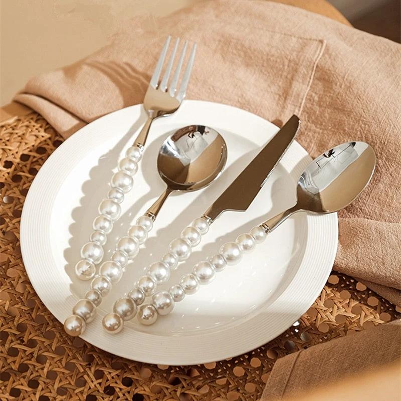 Pearl Cutlery Set Stainless Steel Creativity Flatware Cutlery Set by Bowlift