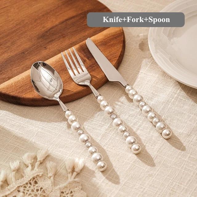 Pearl Cutlery Set Stainless Steel Creativity Flatware Cutlery Set by Bowlift