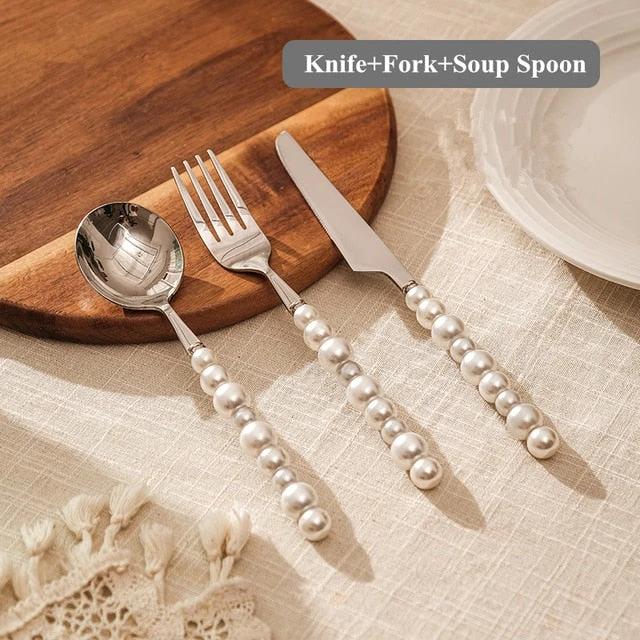 Pearl Cutlery Set Stainless Steel Creativity Flatware Cutlery Set by Bowlift