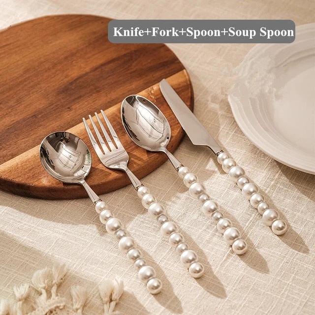 Pearl Cutlery Set Stainless Steel Creativity Flatware Cutlery Set by Bowlift