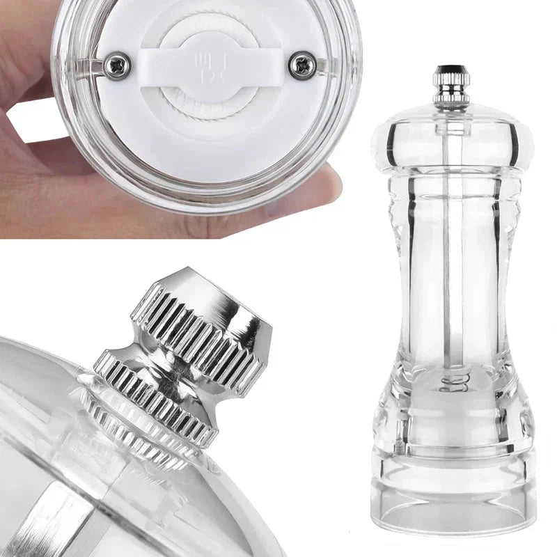 Pepper Grinder Acrylic Salt and Pepper Shakers Adjustable Coarseness by Bowlift
