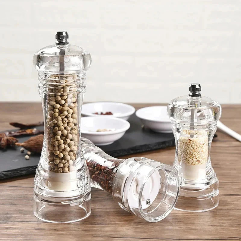 Pepper Grinder Acrylic Salt and Pepper Shakers Adjustable Coarseness by Bowlift