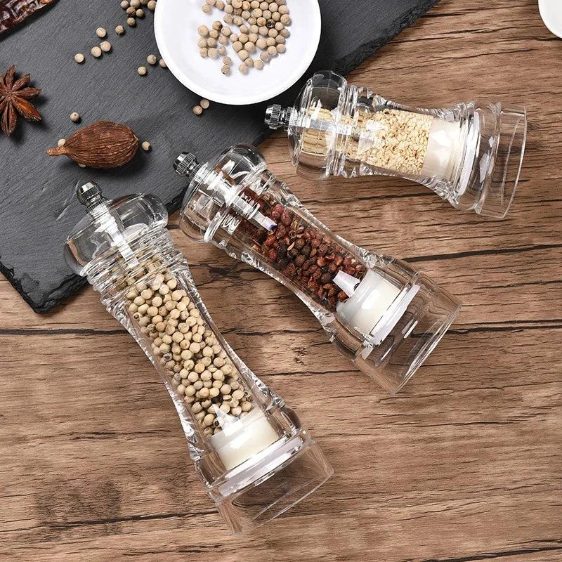 Pepper Grinder Acrylic Salt and Pepper Shakers Adjustable Coarseness by Bowlift