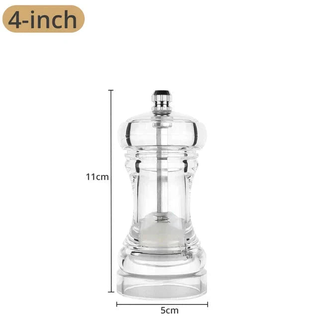 Pepper Grinder Acrylic Salt and Pepper Shakers Adjustable Coarseness by Bowlift