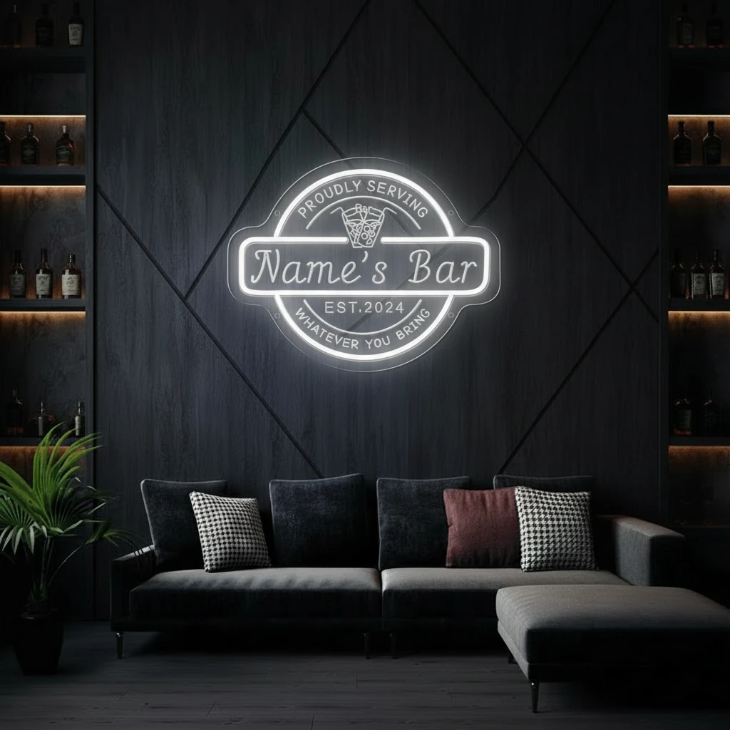 Personalized Bar Cocktail Beer Signs LED Neon Lights for Men Gifts by Neonchics