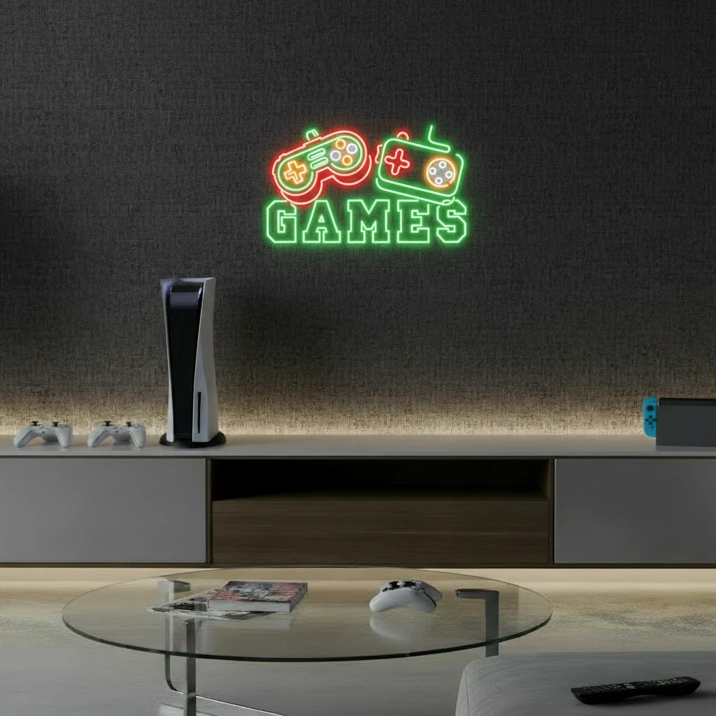Game Controller Neon Sign Custom Neon Sign for Gaming Room Decor by Neonchics
