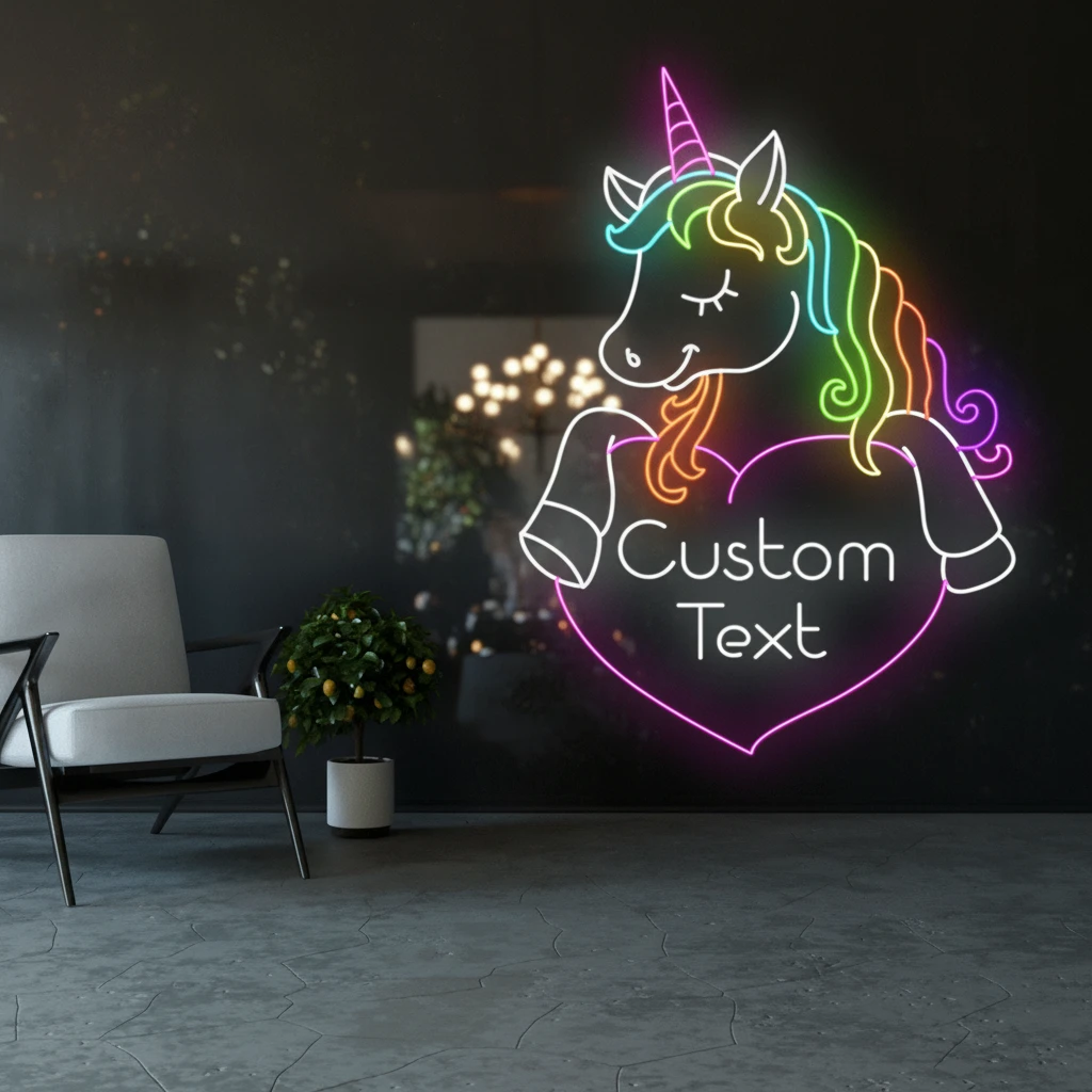 Personalized Unicorn LED Neon Sign Wall&Party Decor by Neonchics