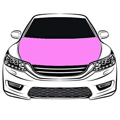 Pink Car Hood Cover Flag ,Pink Engine Banner,3.3X5ft,100% Polyester Elastic Fabrics Can be Washed by flagsshop