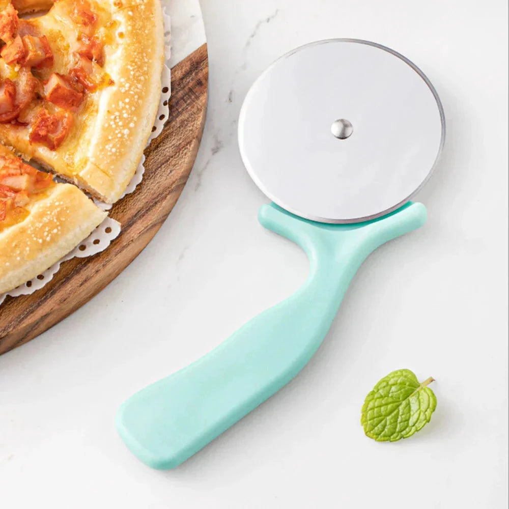 Pizza Cutter Circular Stainless Steel Pizza Wheel Cutter Cake Maker by Bowlift
