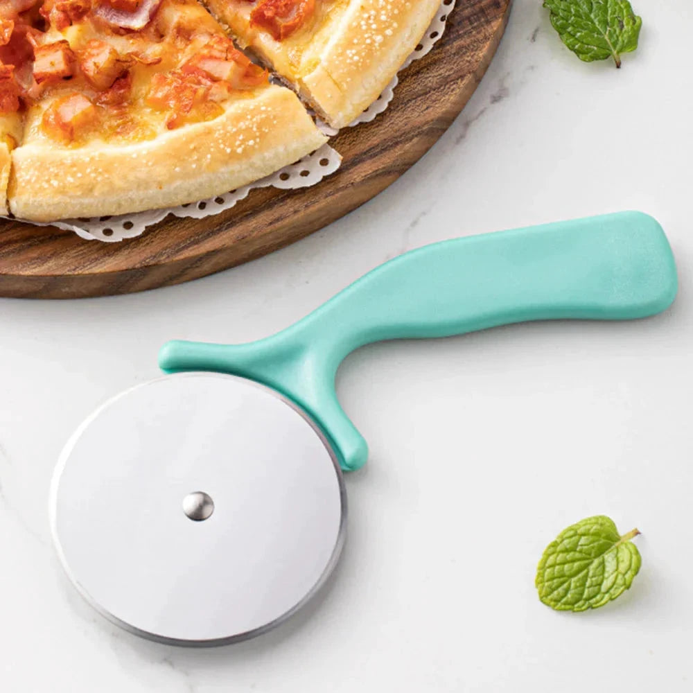 Pizza Cutter Circular Stainless Steel Pizza Wheel Cutter Cake Maker by Bowlift