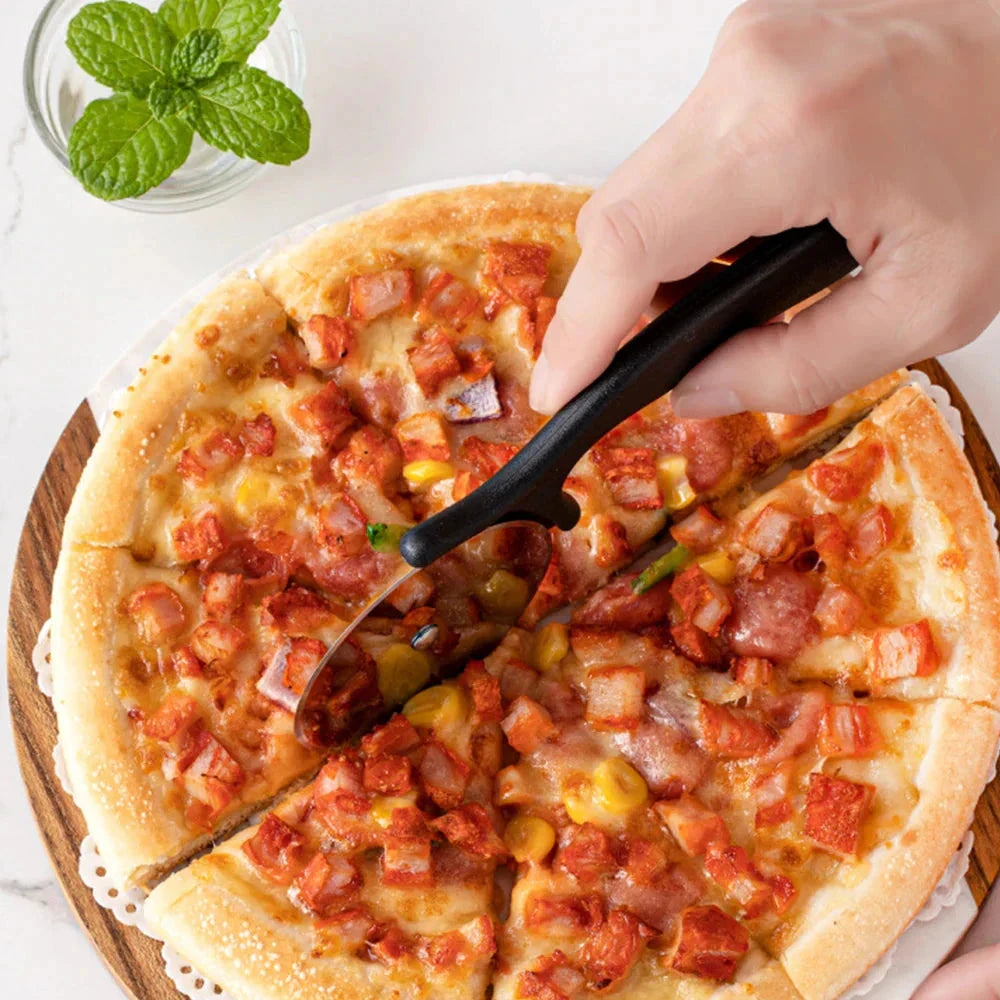 Pizza Cutter Circular Stainless Steel Pizza Wheel Cutter Cake Maker by Bowlift