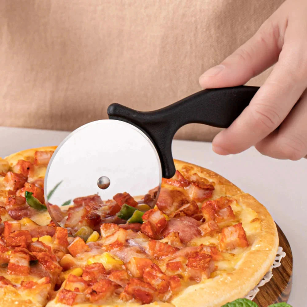 Pizza Cutter Circular Stainless Steel Pizza Wheel Cutter Cake Maker by Bowlift