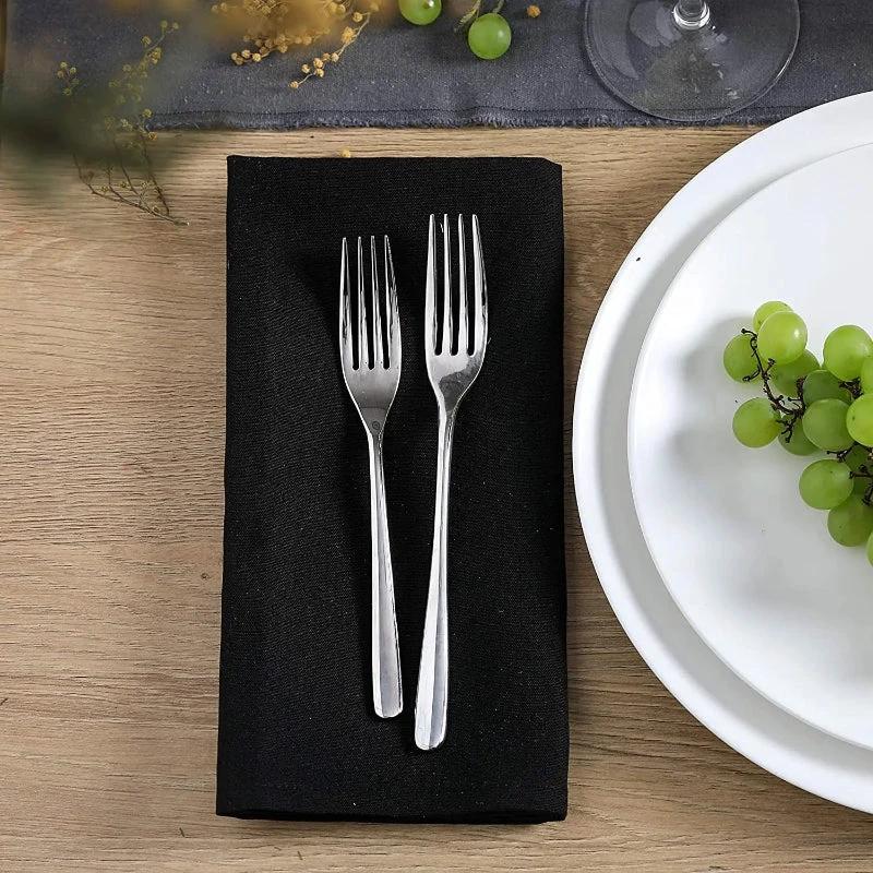 Plain Color Polyester Table Napkins Thickened Reusable Placemats by Bowlift