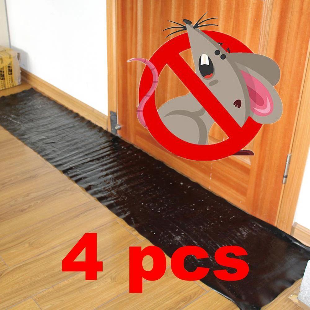 4 Pieces Anti-Rat Large Large Sticky Trap for Rodents Moles Mouse Trap Rat Mouse Trap Black Invisible Mouse Glue Trap - 4 Pieces by Bowlift