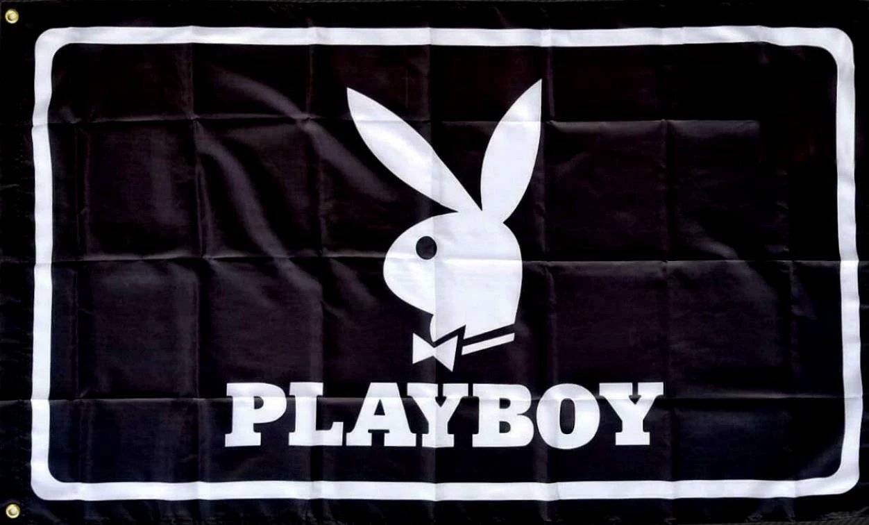 Playboy Bunny Flag-3x5 FT Banner-100% polyester-2 Metal Grommets by flagsshop