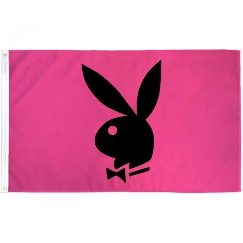 Playboy Bunny Flag-3x5 FT Banner-100% polyester-2 Metal Grommets by flagsshop
