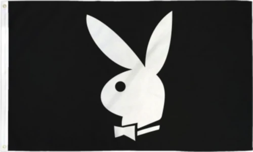 Playboy Bunny Flag-3x5 FT Banner-100% polyester-2 Metal Grommets by flagsshop