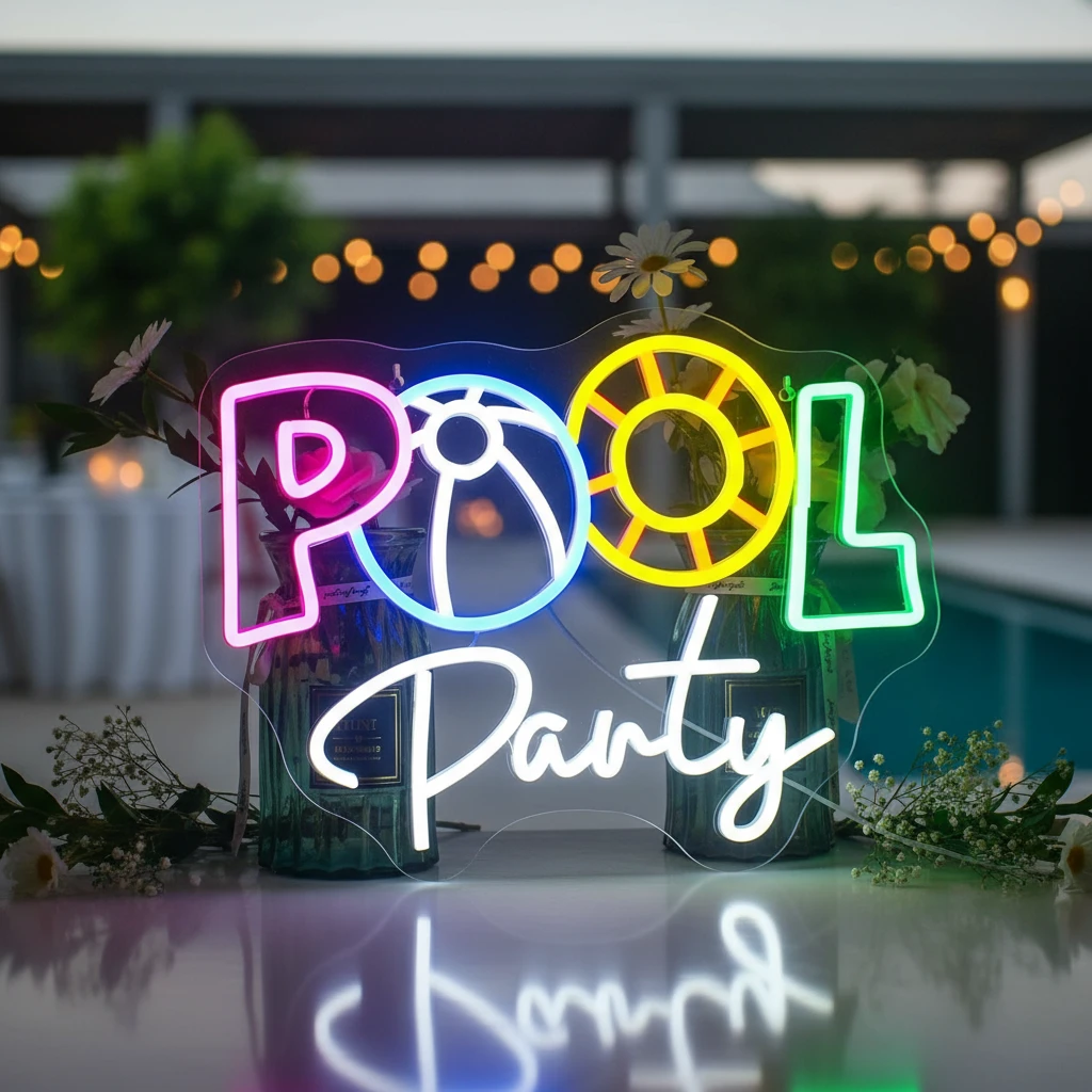 Pool Party Neon Sign by Neonchics