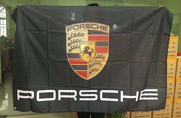 Porsche Flag- 3x5 FT Banner-100% polyester by flagsshop