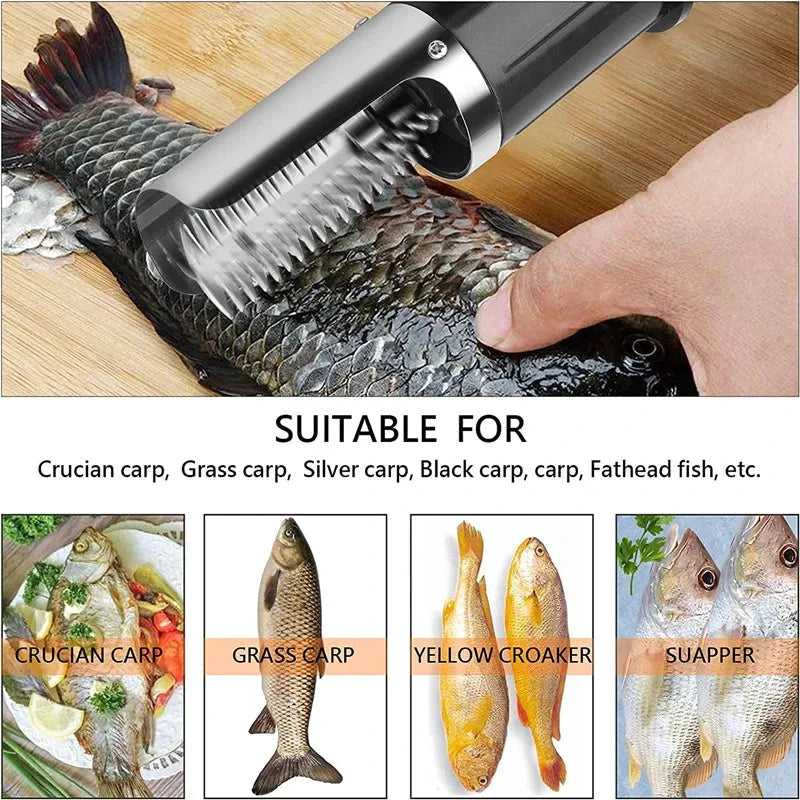 Portable Electric Fish Scraper Fish Scale Remover Cleaner Kitchen Tool by Bowlift