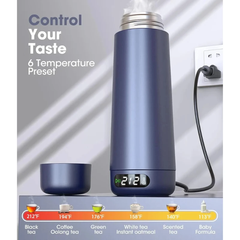 Portable Electric Kettle Travel Kettle Stainless Steel Water Boiler by Bowlift